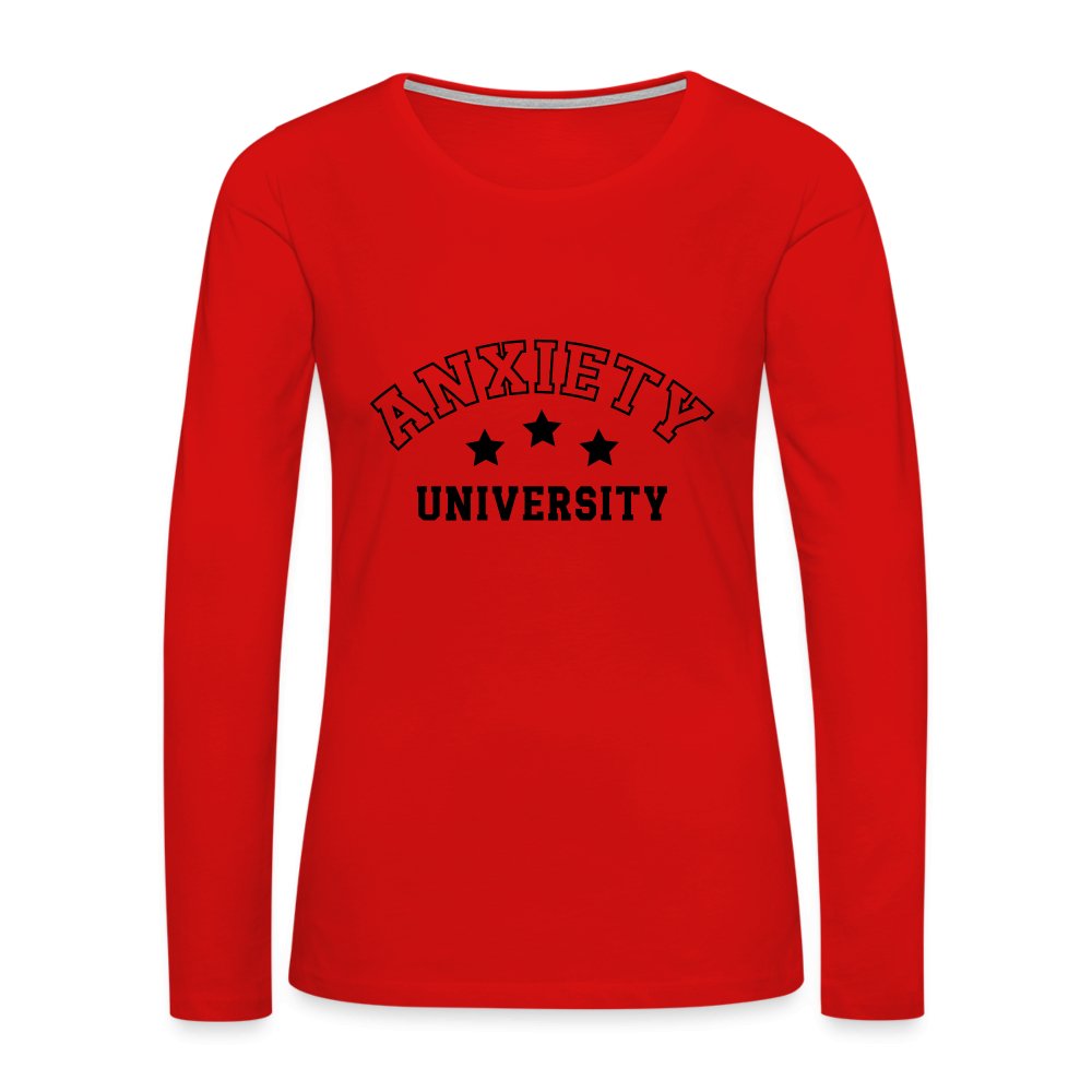 Anxiety University Women's Premium Long Sleeve T-Shirt - red