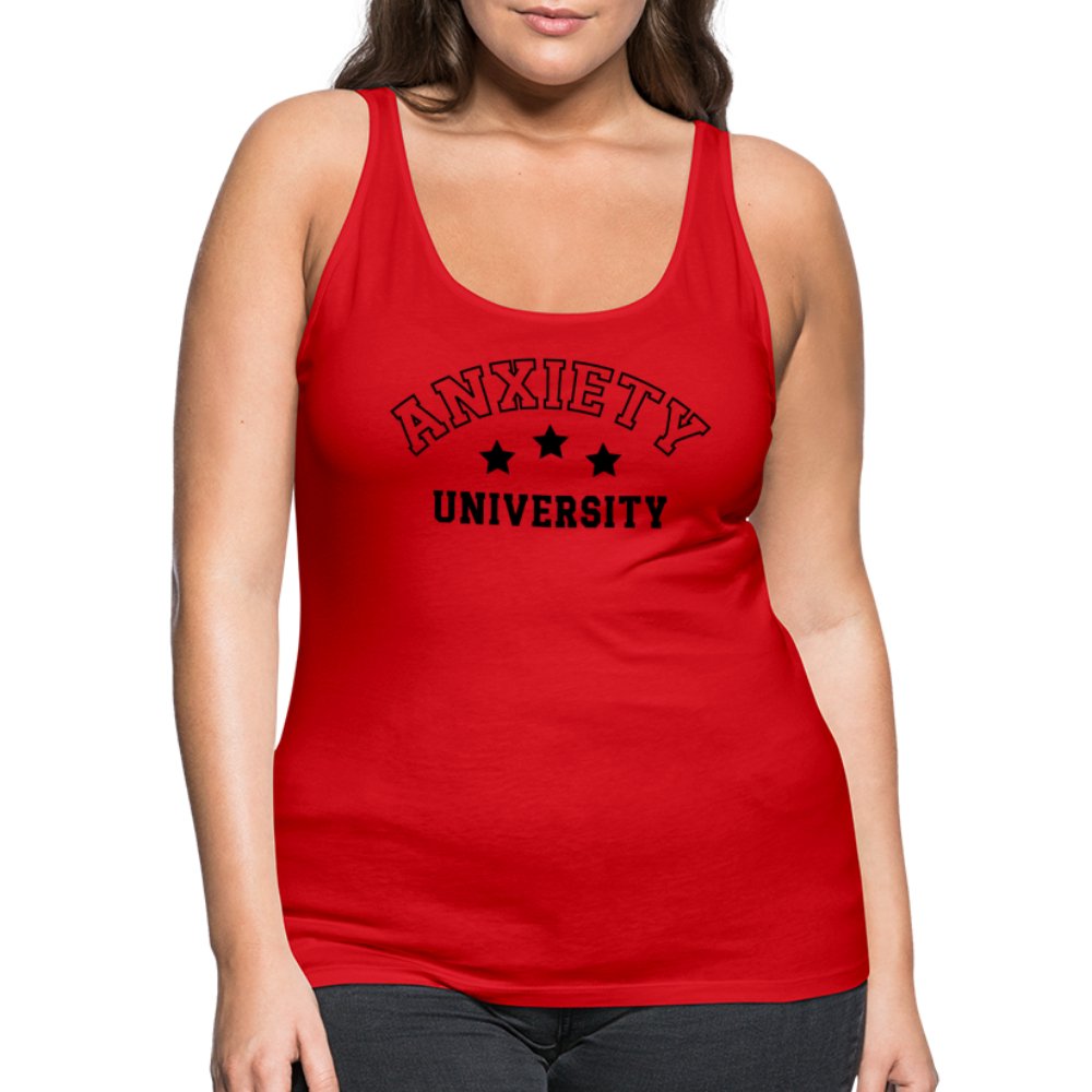 Anxiety University Women’s Premium Tank Top - red