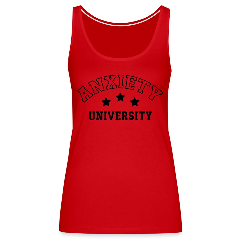 Anxiety University Women’s Premium Tank Top - red