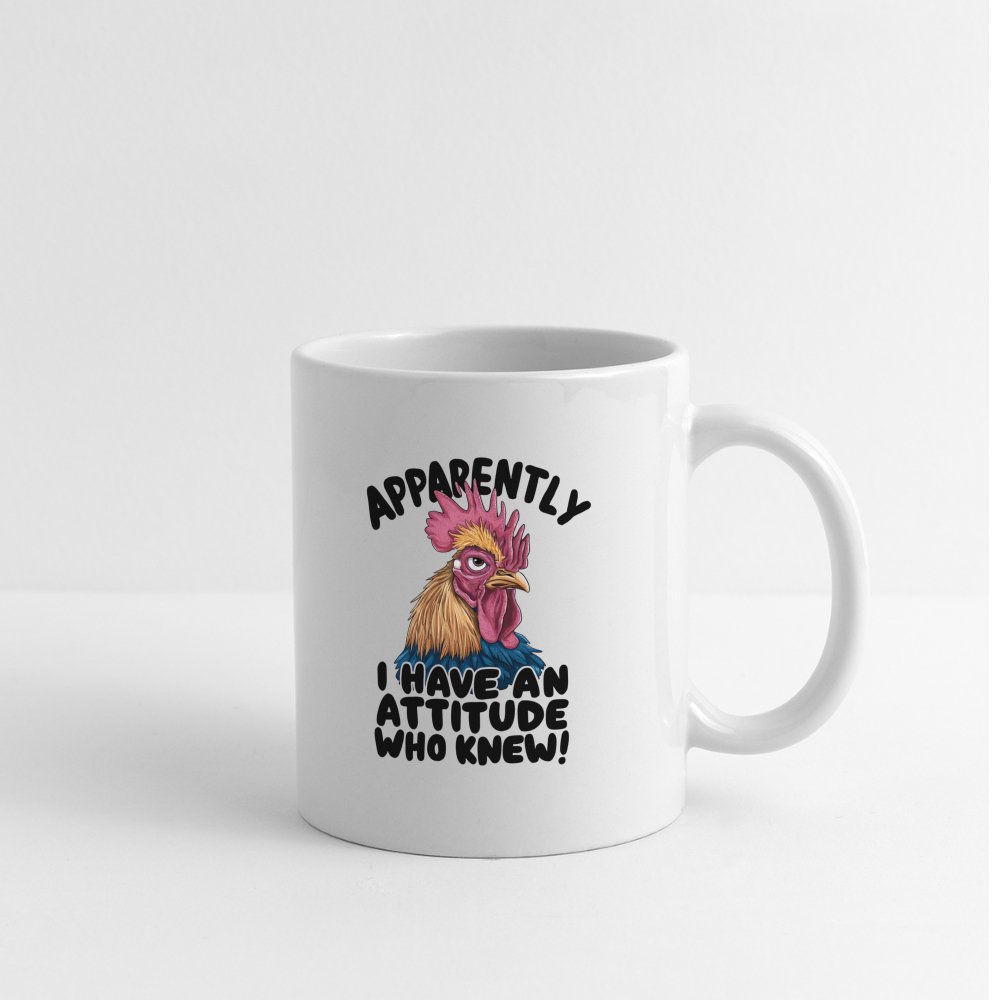 Apparently I Have An Attitude Who Knew Coffee Mug (Funny Chicken) - One Size