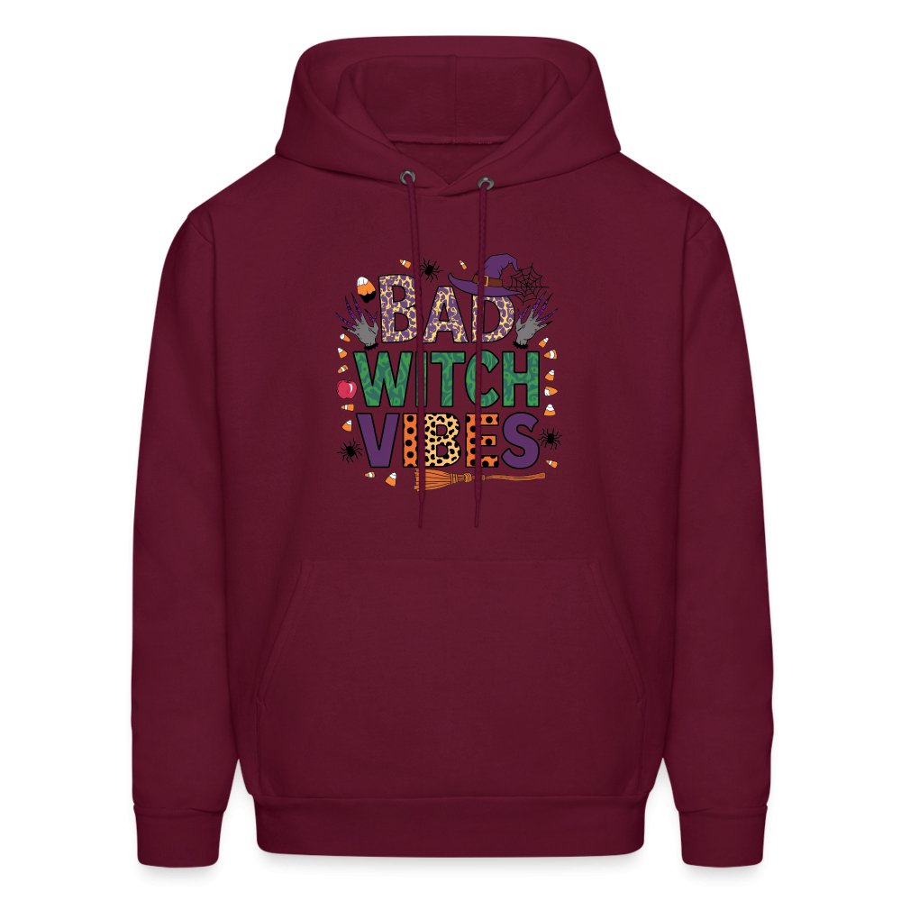 Bad Witch Vibes (Halloween Witches Humor) Hoodie - burgundy