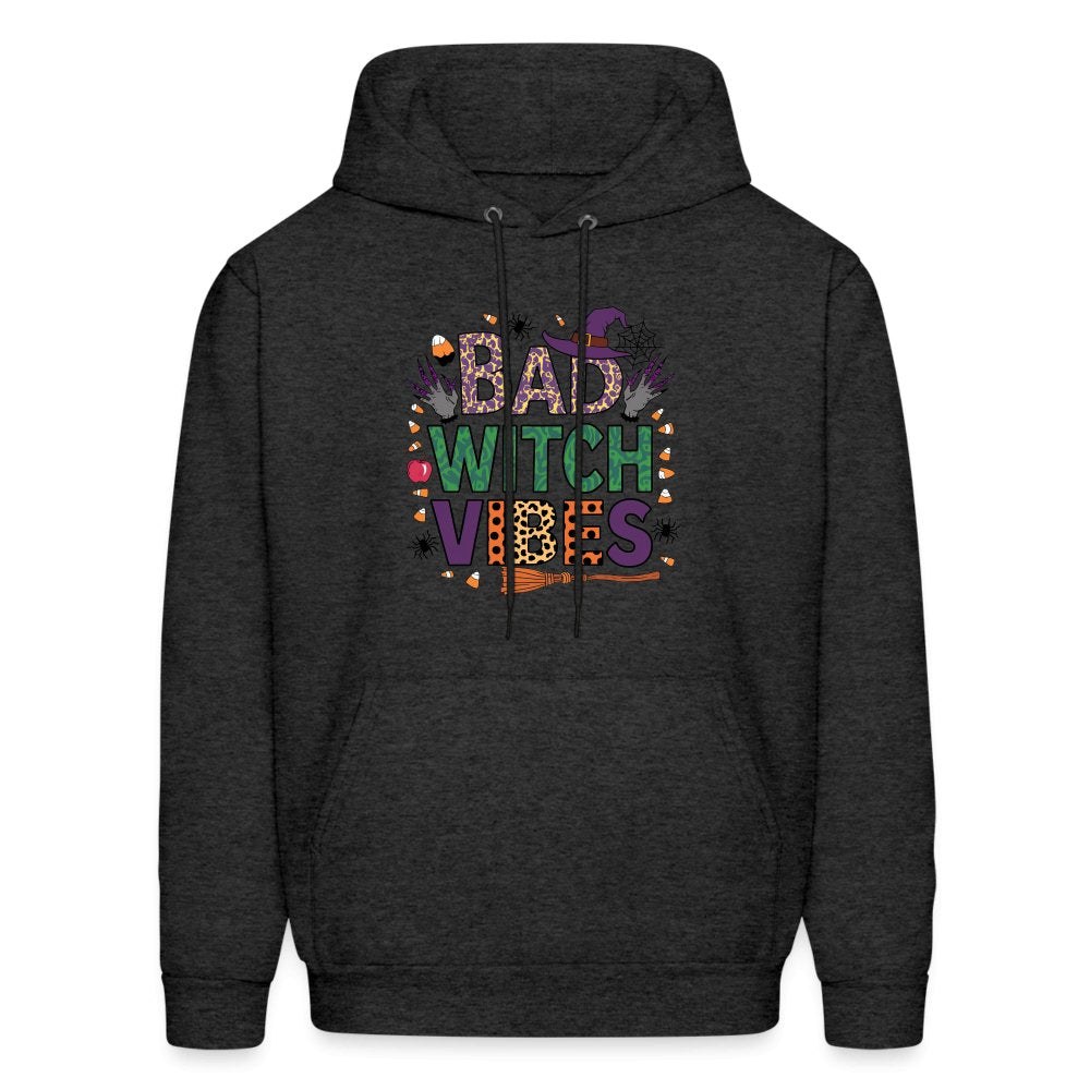 Bad Witch Vibes (Halloween Witches Humor) Hoodie - charcoal grey