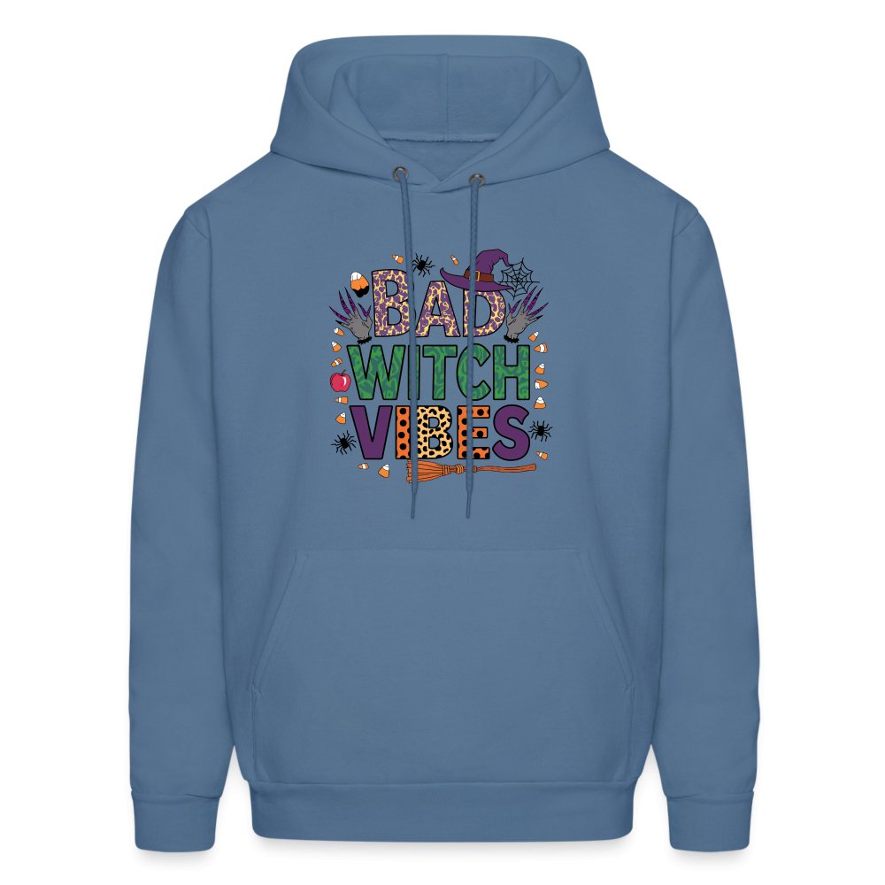 Bad Witch Vibes (Halloween Witches Humor) Hoodie - denim blue