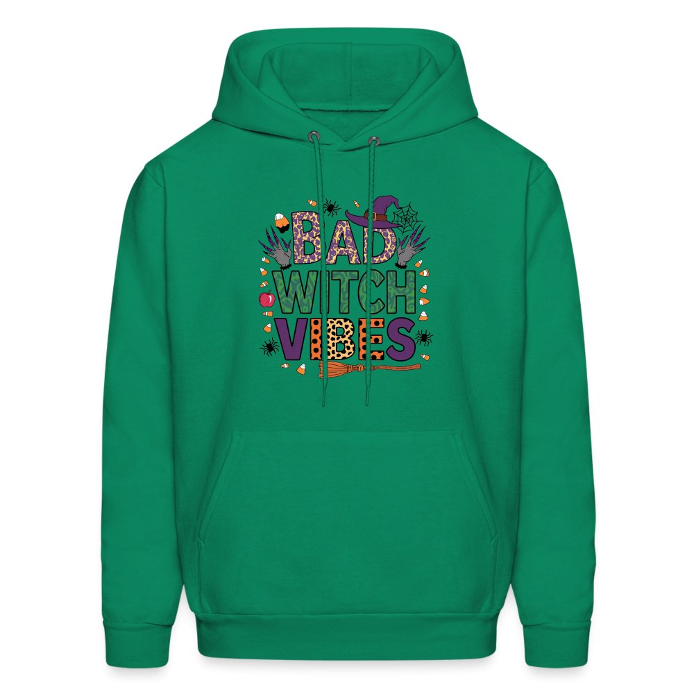 Bad Witch Vibes (Halloween Witches Humor) Hoodie - kelly green