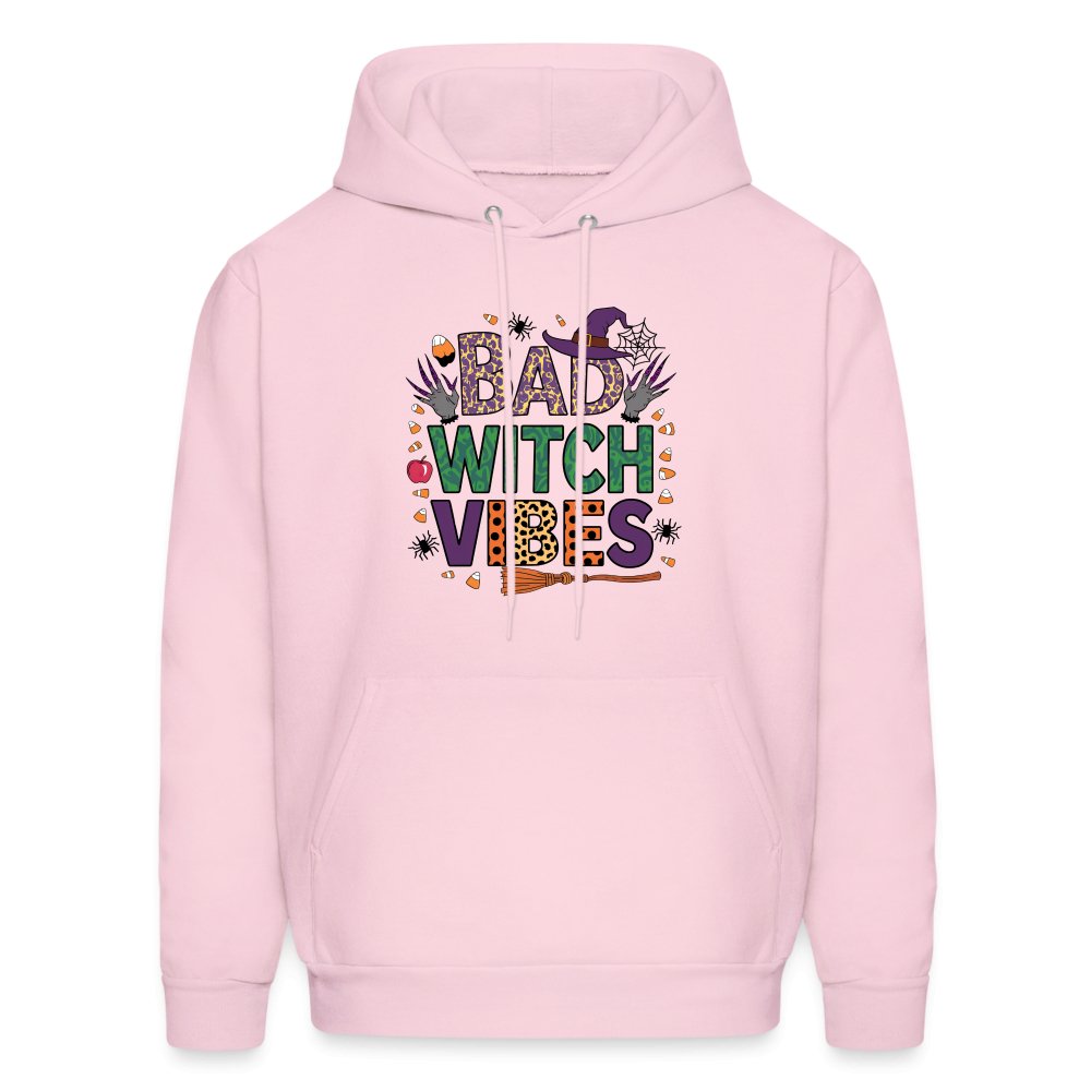 Bad Witch Vibes (Halloween Witches Humor) Hoodie - pale pink