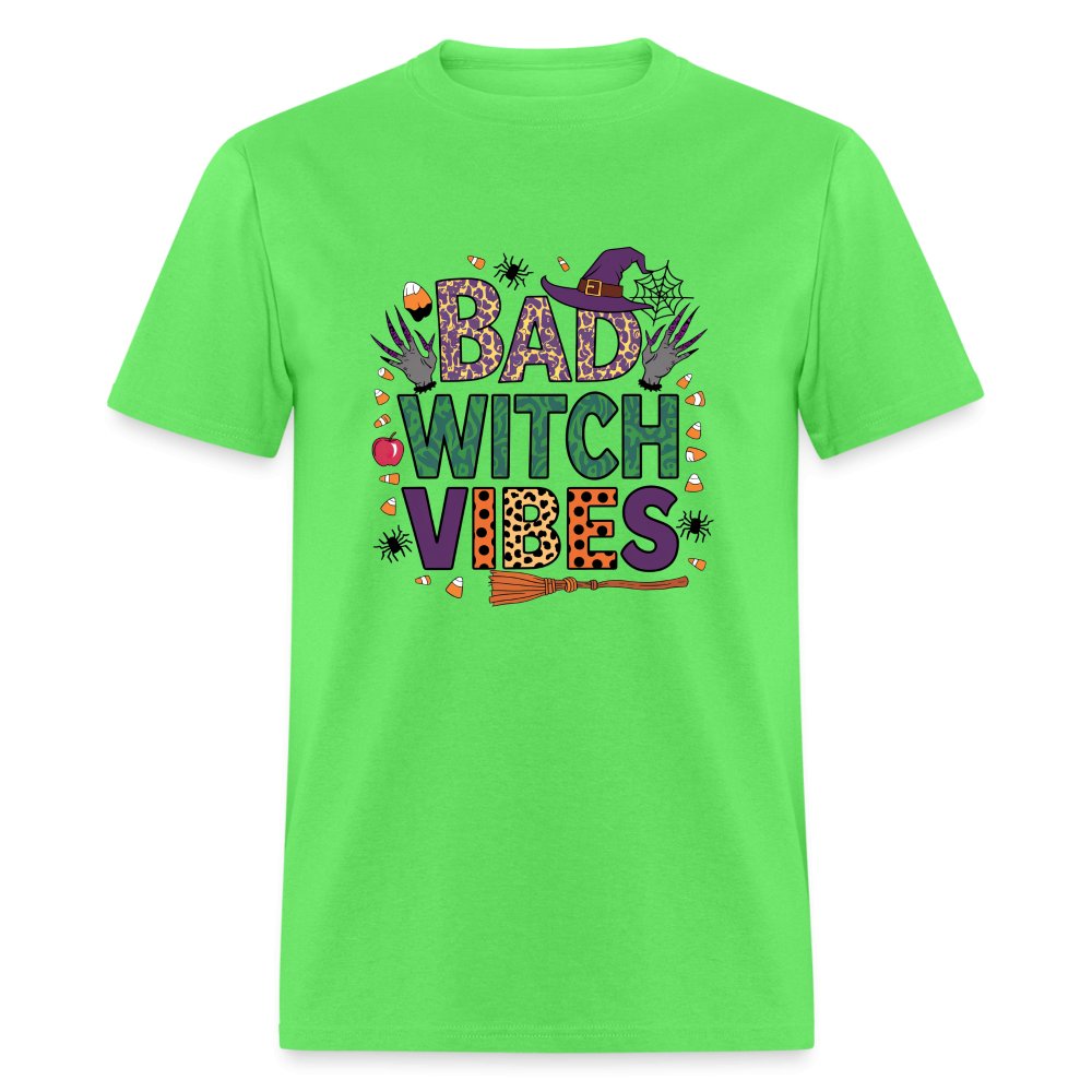 Bad Witch Vibes (Halloween Witches Humor) T-Shirt - kiwi