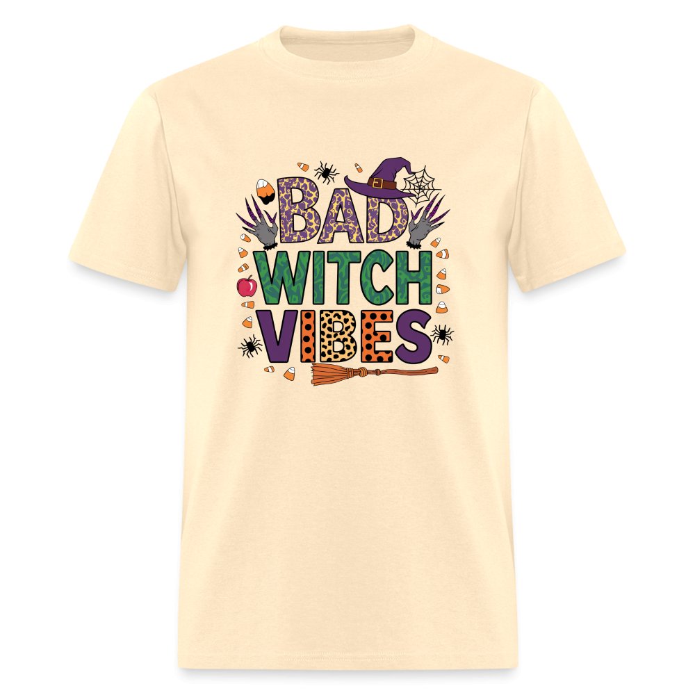 Bad Witch Vibes (Halloween Witches Humor) T-Shirt - natural