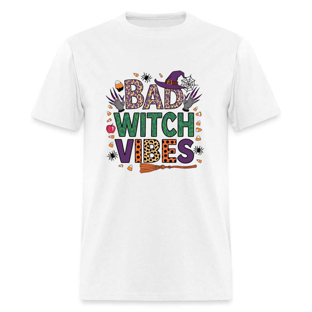 Bad Witch Vibes (Halloween Witches Humor) T-Shirt - option1# - Unisex Classic T-Shirt | Fruit of the Loom 3930