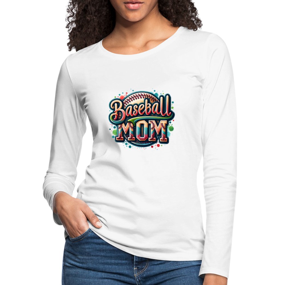 Baseball Mom Premium Long Sleeve T-Shirt - option1# - Women's Premium Long Sleeve T-Shirt | Spreadshirt 876