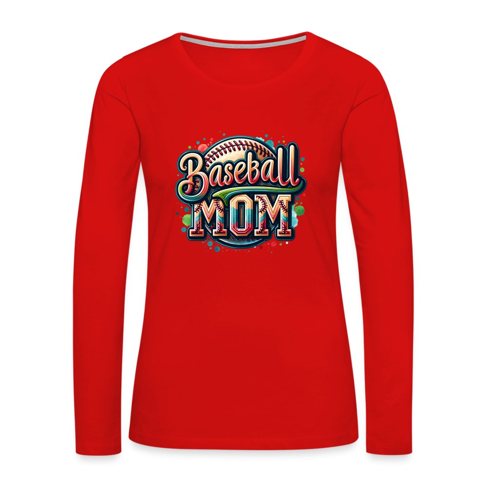 Baseball Mom Premium Long Sleeve T-Shirt - option1# - Women's Premium Long Sleeve T-Shirt | Spreadshirt 876