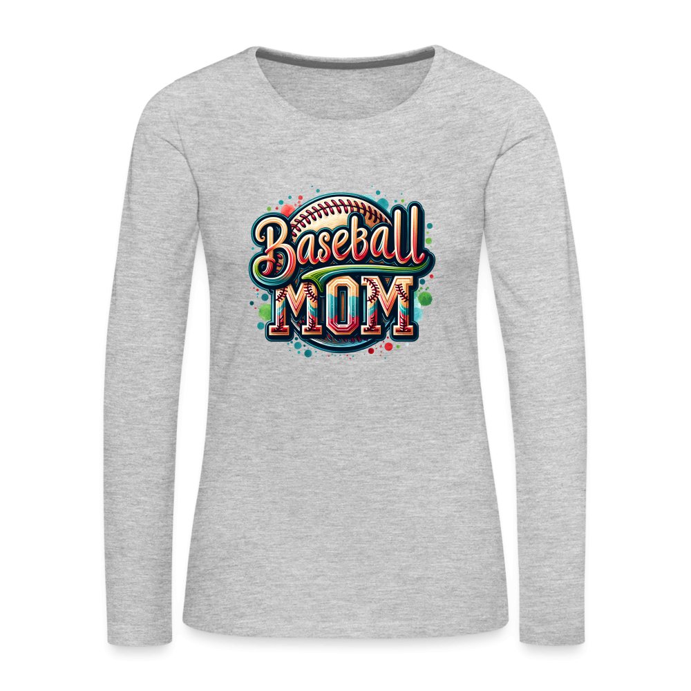 Baseball Mom Premium Long Sleeve T-Shirt - option1# - Women's Premium Long Sleeve T-Shirt | Spreadshirt 876