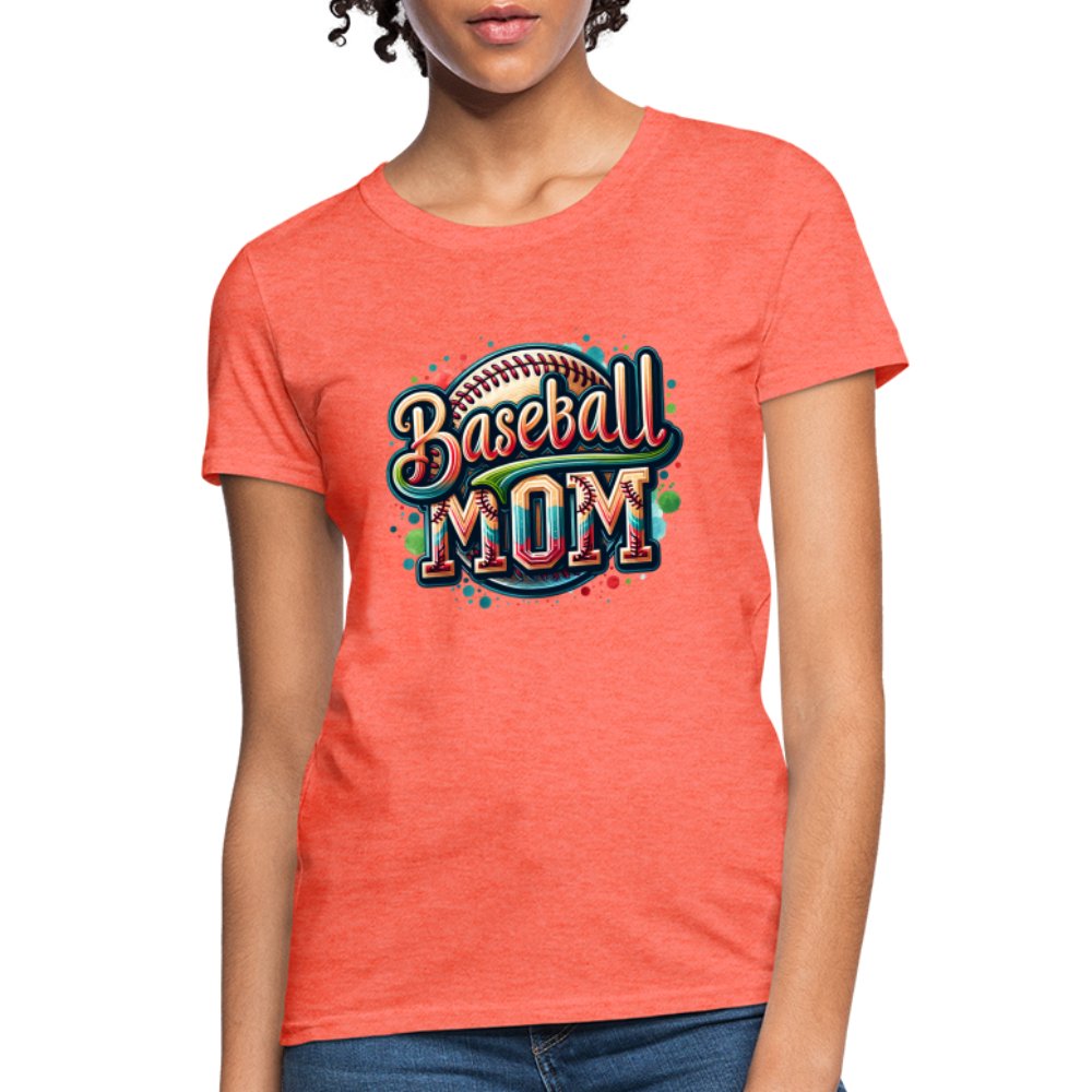 Baseball Mom Women's Contoured T-Shirt - option1# - Women's T-Shirt | Fruit of the Loom L3930R