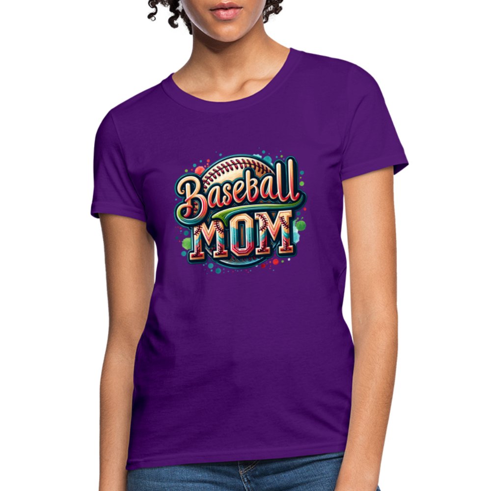 Baseball Mom Women's Contoured T-Shirt - option1# - Women's T-Shirt | Fruit of the Loom L3930R