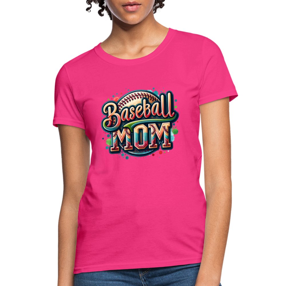 Baseball Mom Women's Contoured T-Shirt - option1# - Women's T-Shirt | Fruit of the Loom L3930R