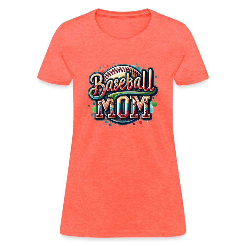 Baseball Mom Women's Contoured T-Shirt - option1# - Women's T-Shirt | Fruit of the Loom L3930R