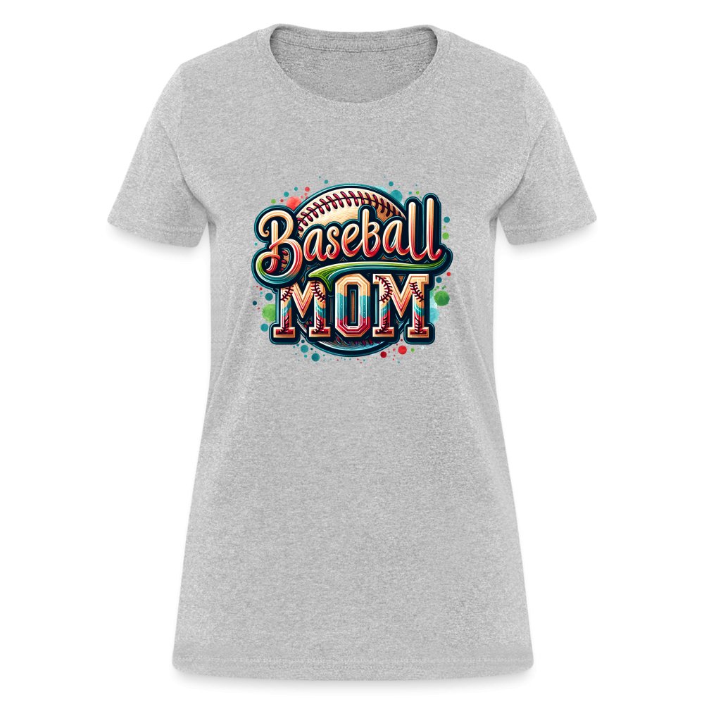 Baseball Mom Women's Contoured T-Shirt - option1# - Women's T-Shirt | Fruit of the Loom L3930R