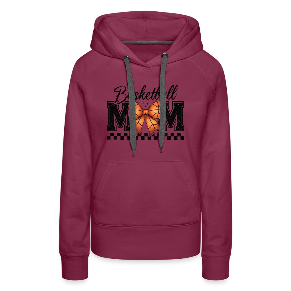 Basketball Mom Premium Hoodie - burgundy