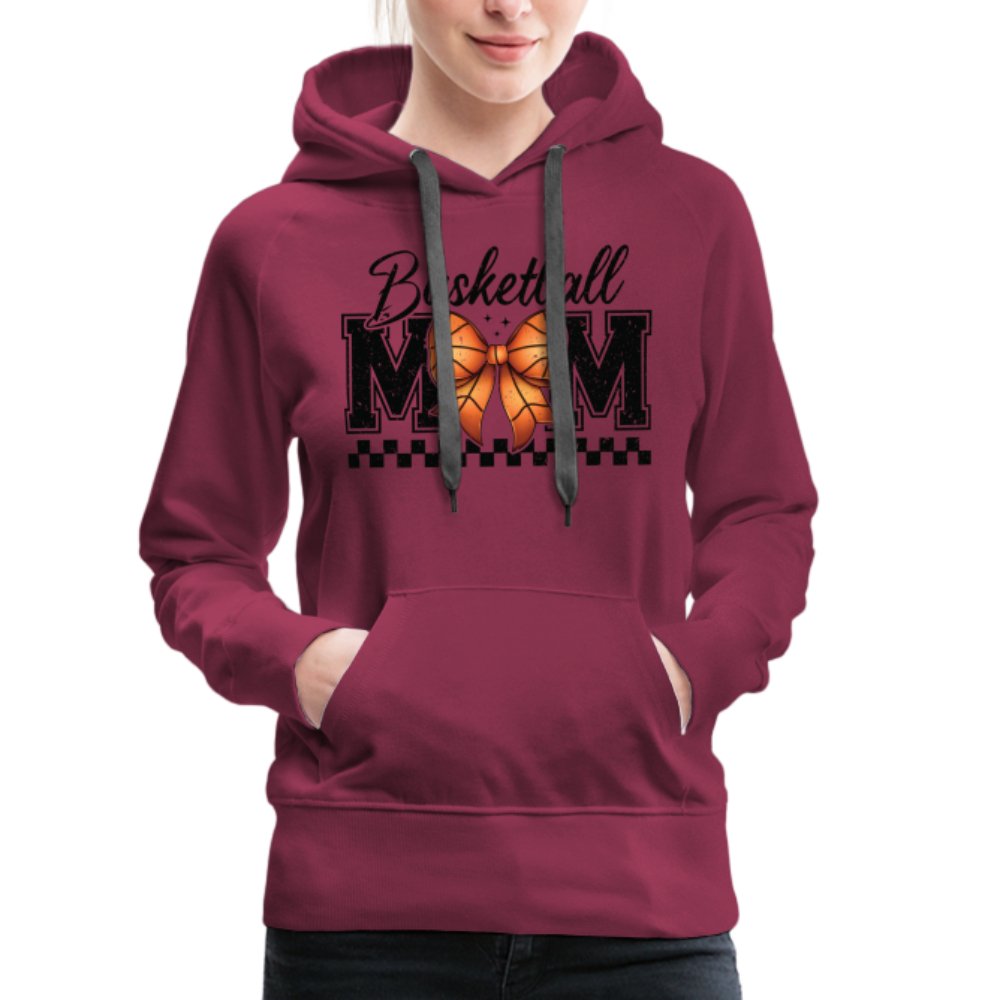 Basketball Mom Premium Hoodie - burgundy