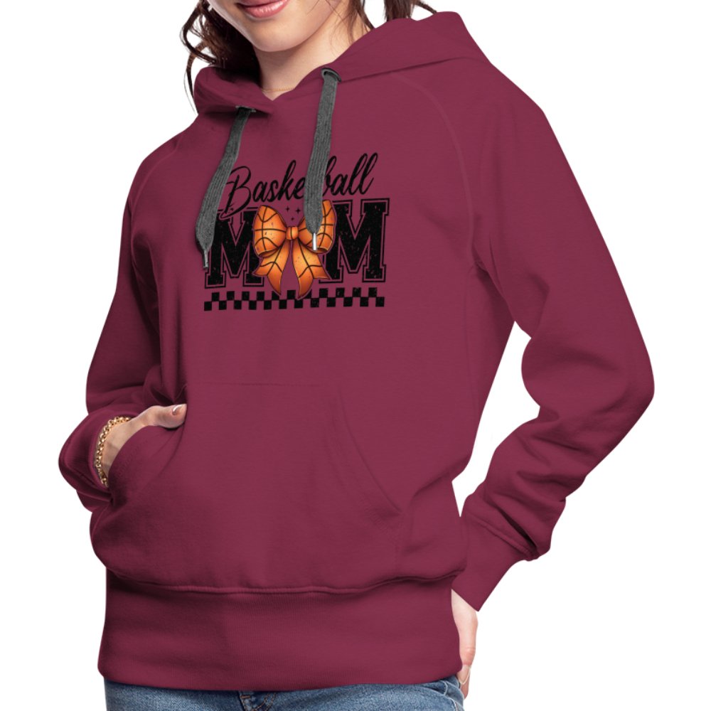 Basketball Mom Premium Hoodie - burgundy