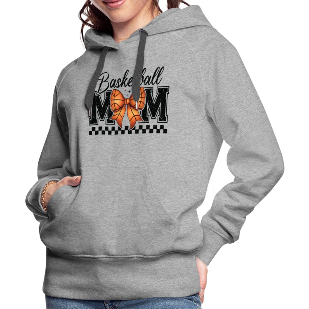 Basketball Mom Premium Hoodie - heather grey