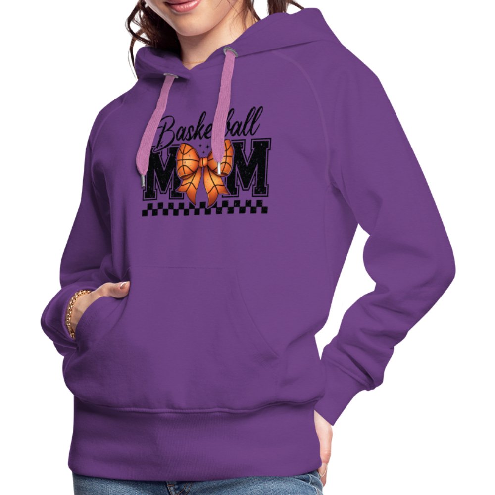 Basketball Mom Premium Hoodie - purple