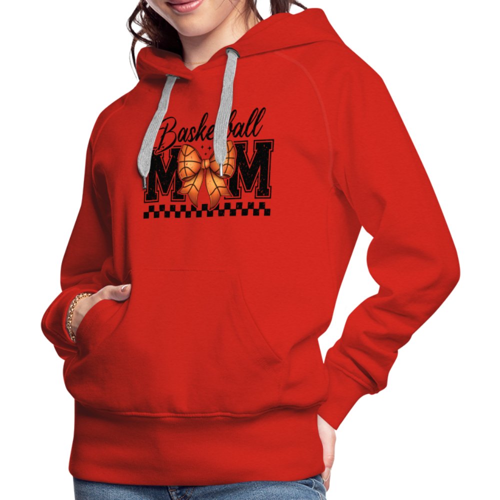 Basketball Mom Premium Hoodie - red