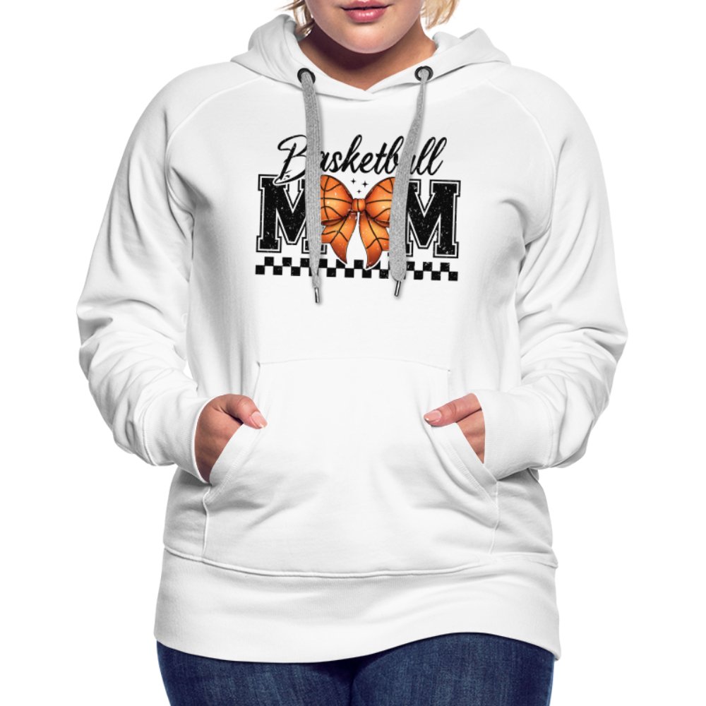 Basketball Mom Premium Hoodie - white