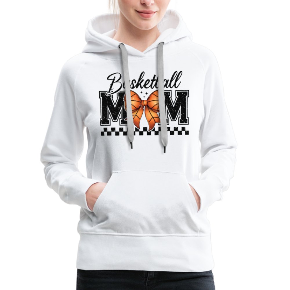 Basketball Mom Premium Hoodie - white