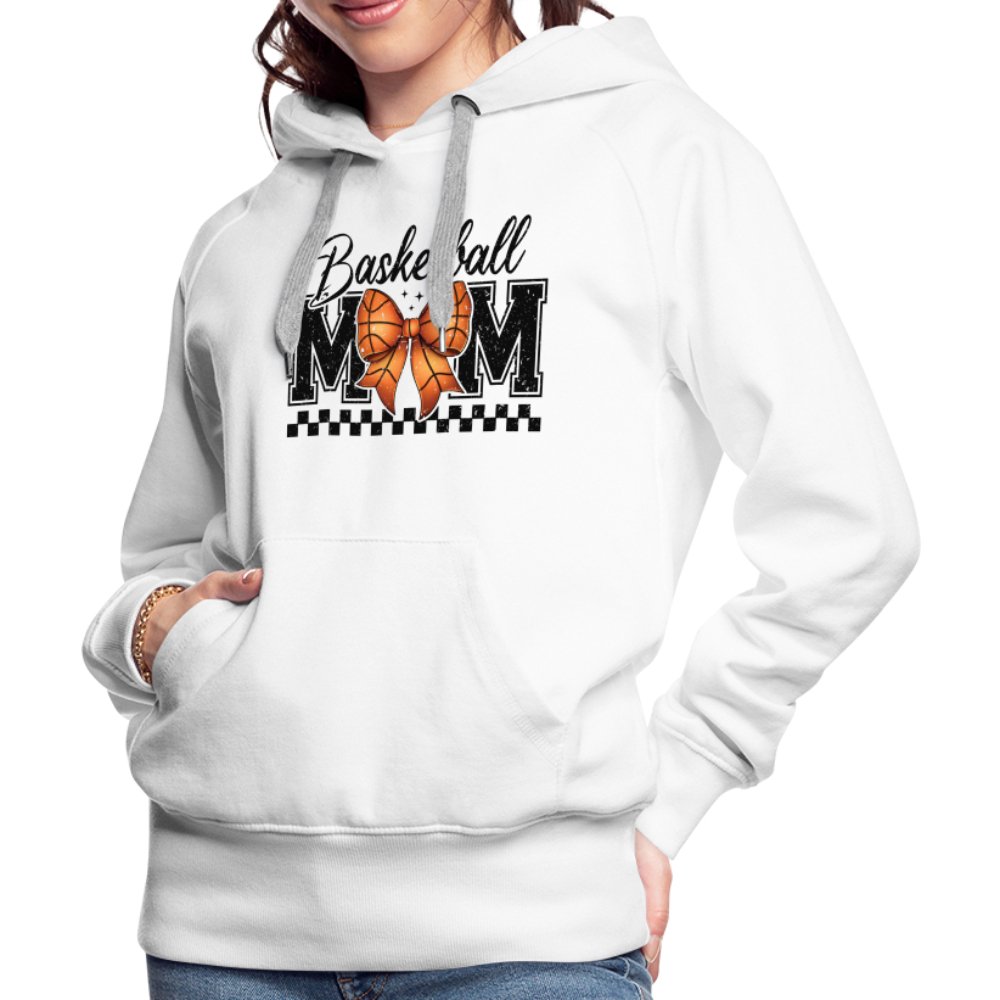 Basketball Mom Premium Hoodie - white