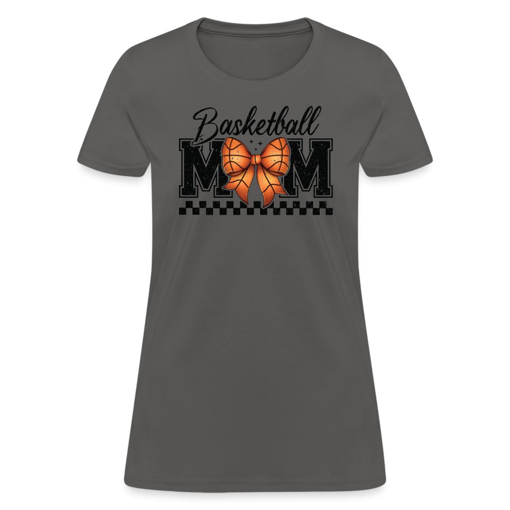 Basketball Mom Premium Women's Contoured T-Shirt - charcoal