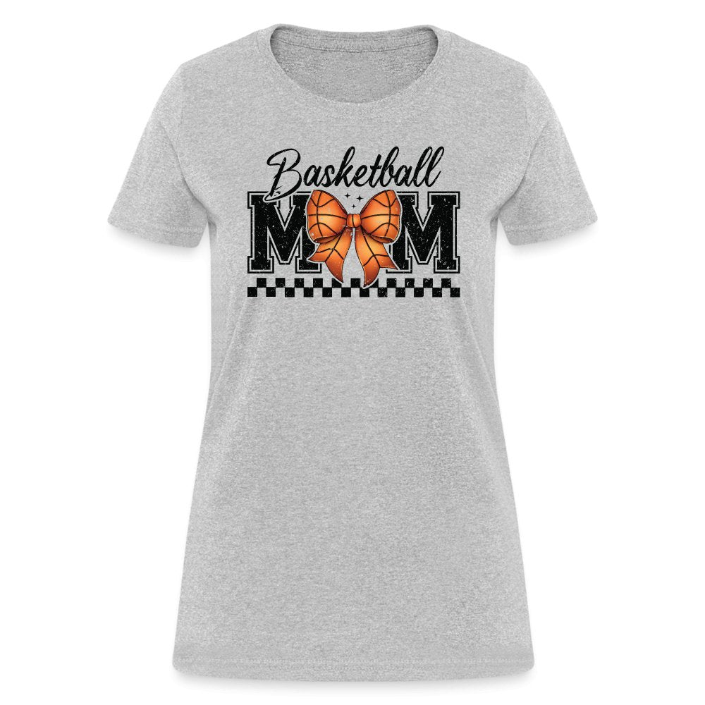 Basketball Mom Premium Women's Contoured T-Shirt - heather gray