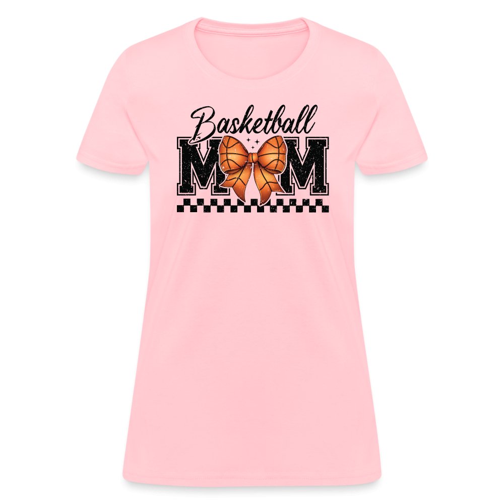 Basketball Mom Premium Women's Contoured T-Shirt - pink