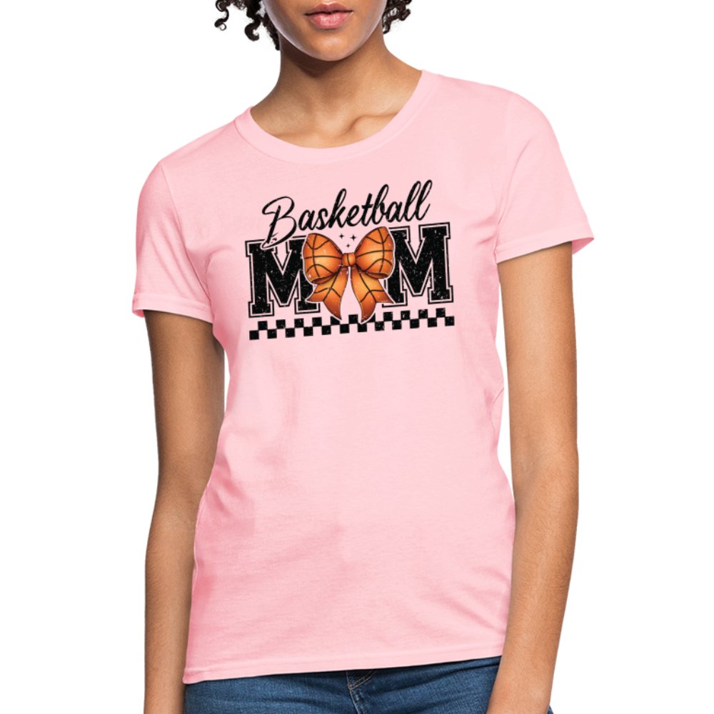 Basketball Mom Premium Women's Contoured T-Shirt - pink