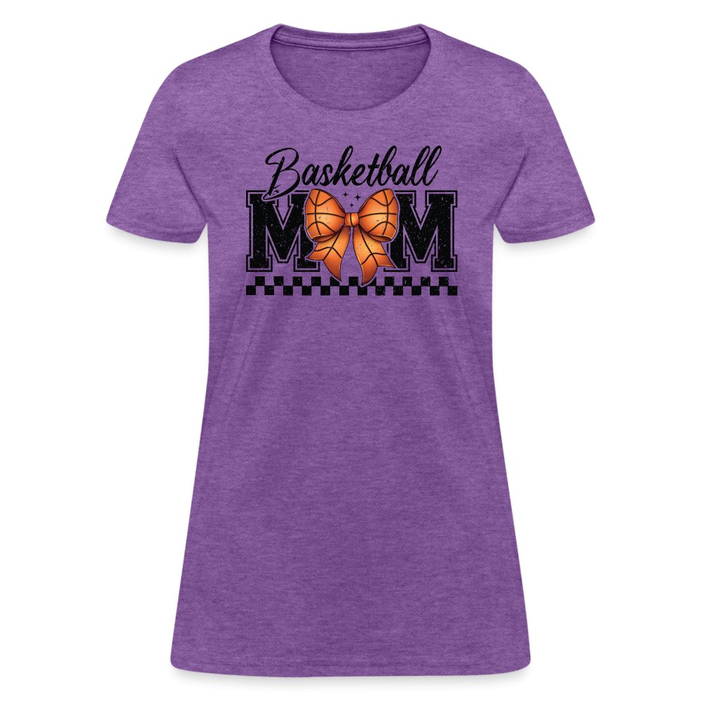 Basketball Mom Premium Women's Contoured T-Shirt - purple heather