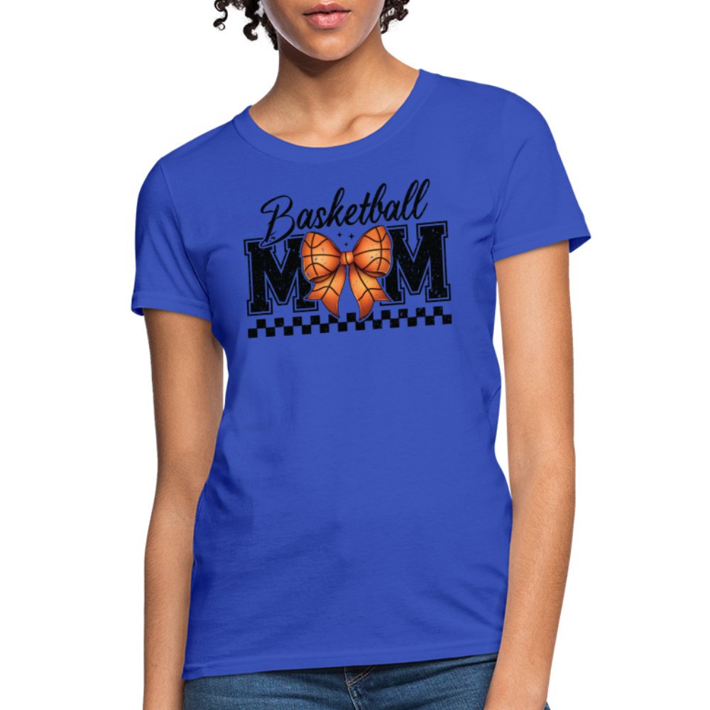 Basketball Mom Premium Women's Contoured T-Shirt - royal blue