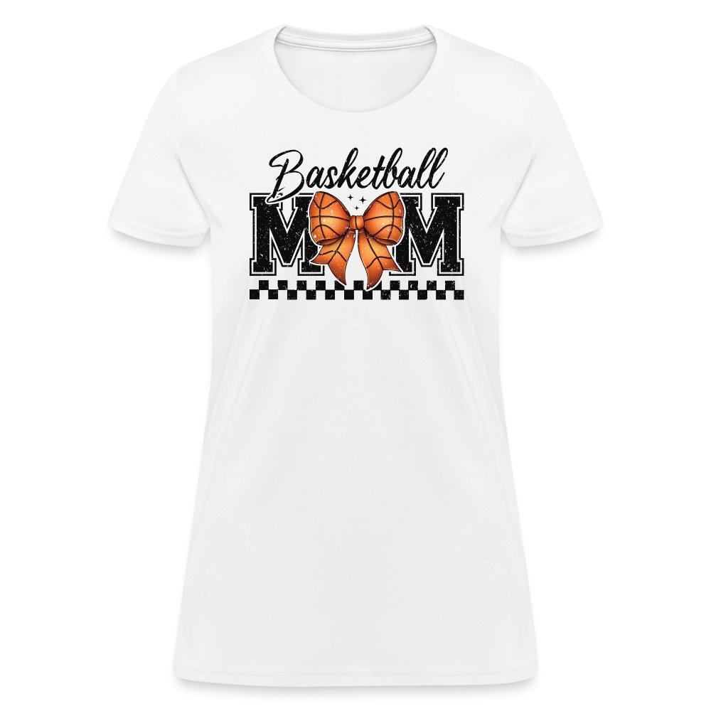 Basketball Mom Premium Women's Contoured T-Shirt - white