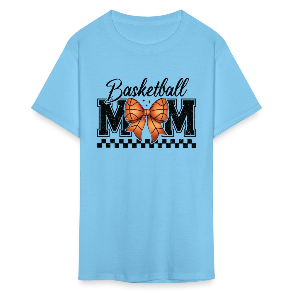 Basketball Mom T-Shirt - aquatic blue