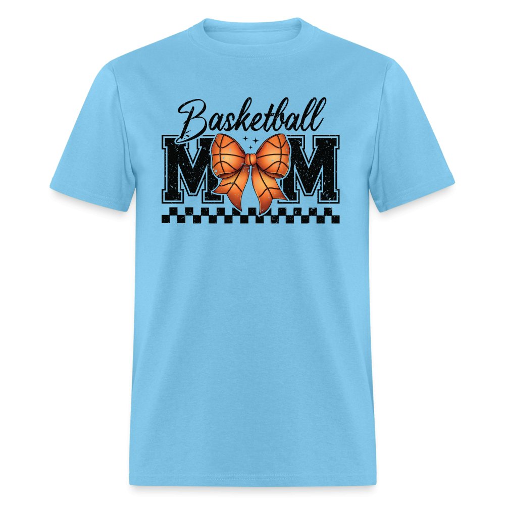 Basketball Mom T-Shirt - aquatic blue