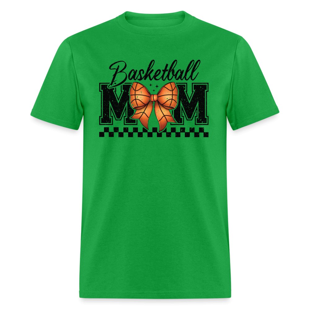 Basketball Mom T-Shirt - bright green