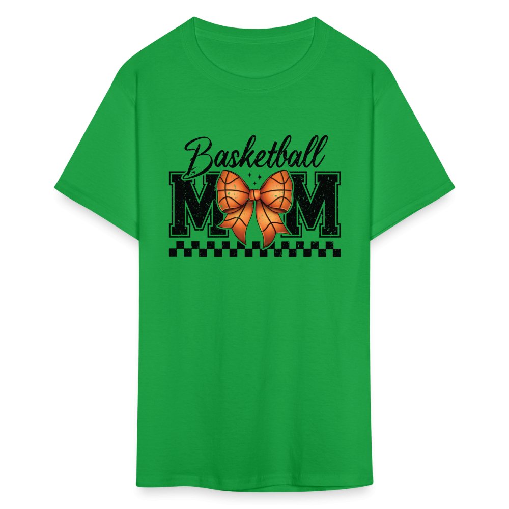 Basketball Mom T-Shirt - bright green