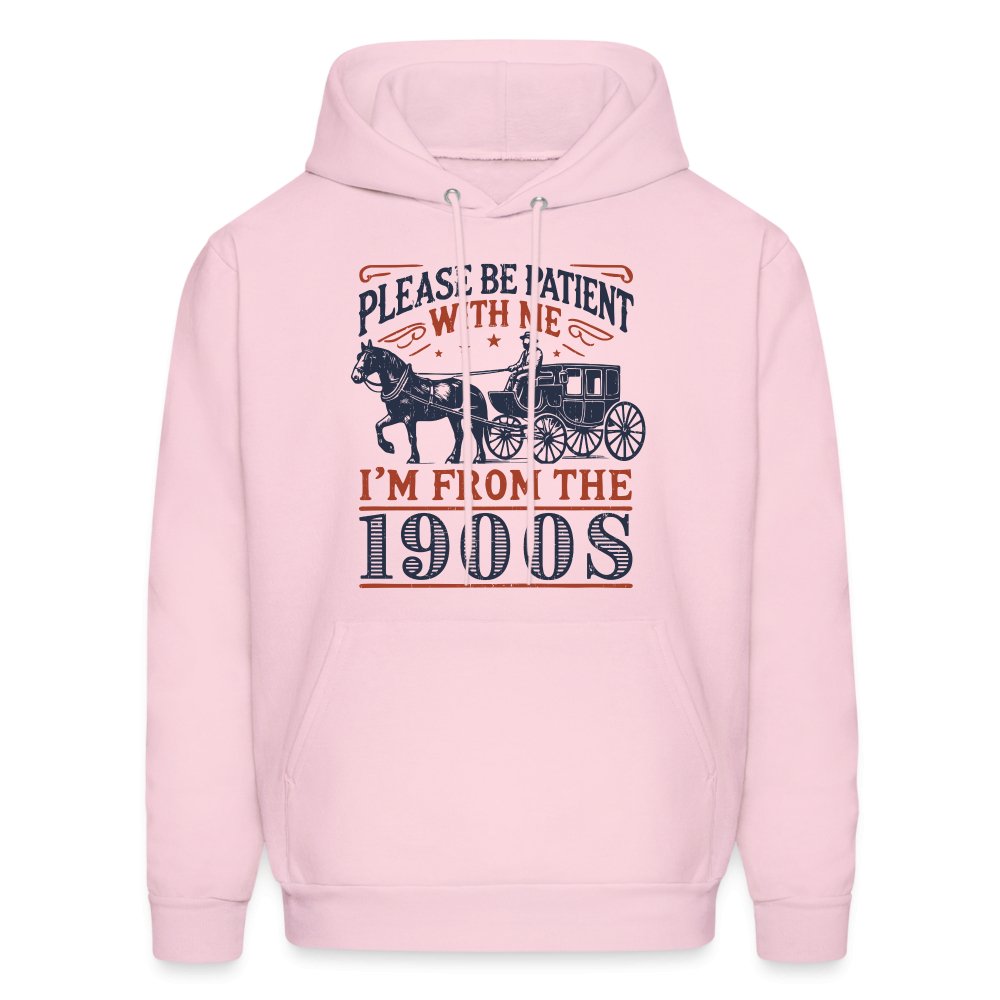 Be Patient With Me I'm From the 1900's Hoodie - pale pink