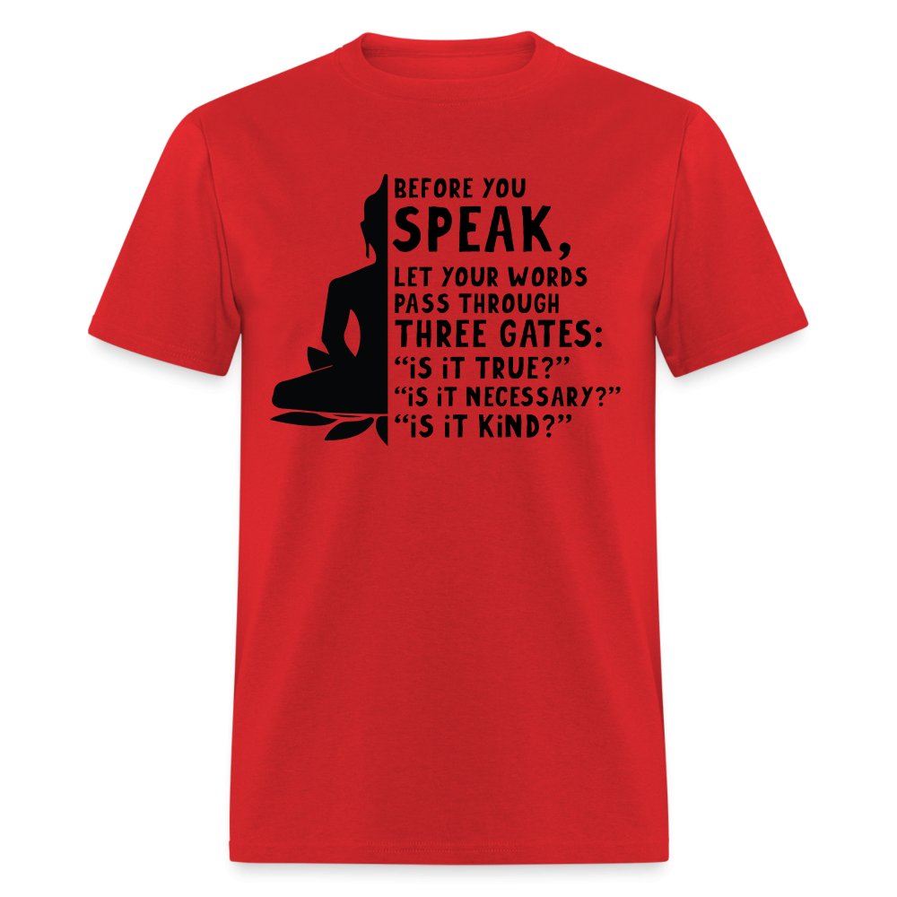 Before You Speak T-Shirt (Three Gates Proverb) - bright green