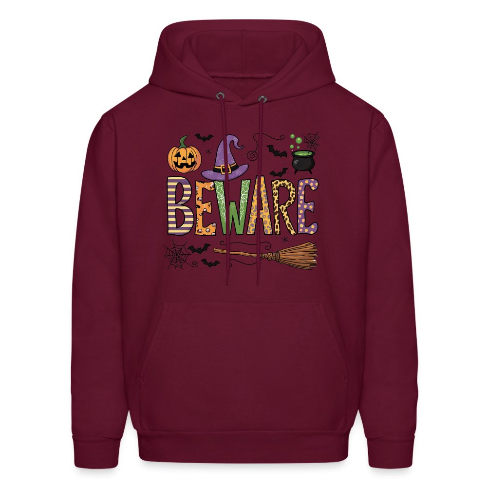 Beware (Halloween Witch) Hoodie - burgundy