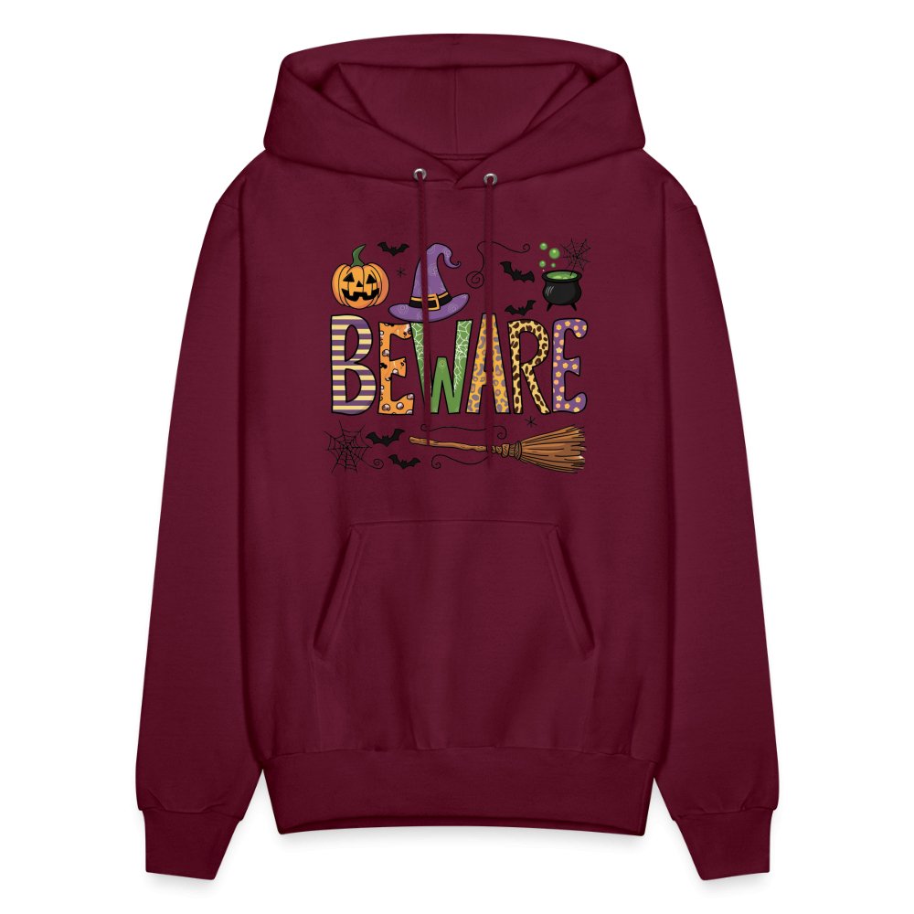 Beware (Halloween Witch) Hoodie - burgundy