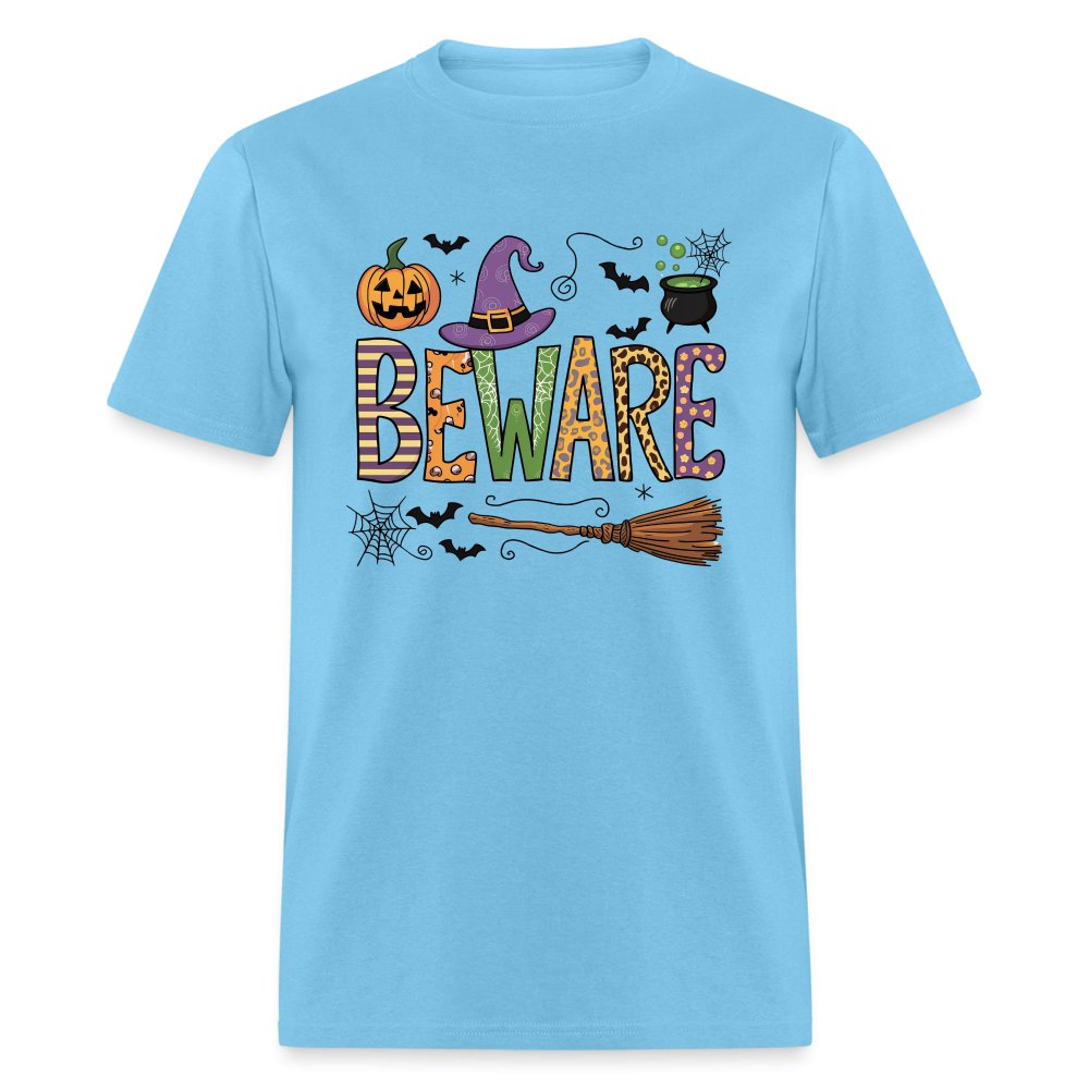 Beware (Halloween Witch) T-Shirt - aquatic blue