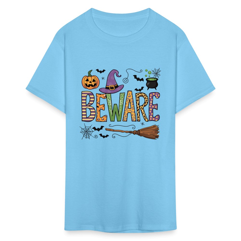 Beware (Halloween Witch) T-Shirt - aquatic blue