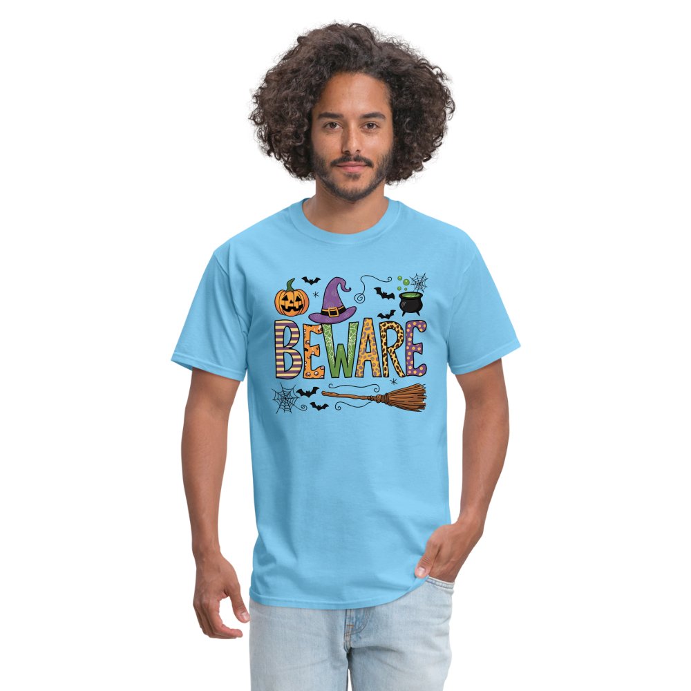 Beware (Halloween Witch) T-Shirt - aquatic blue