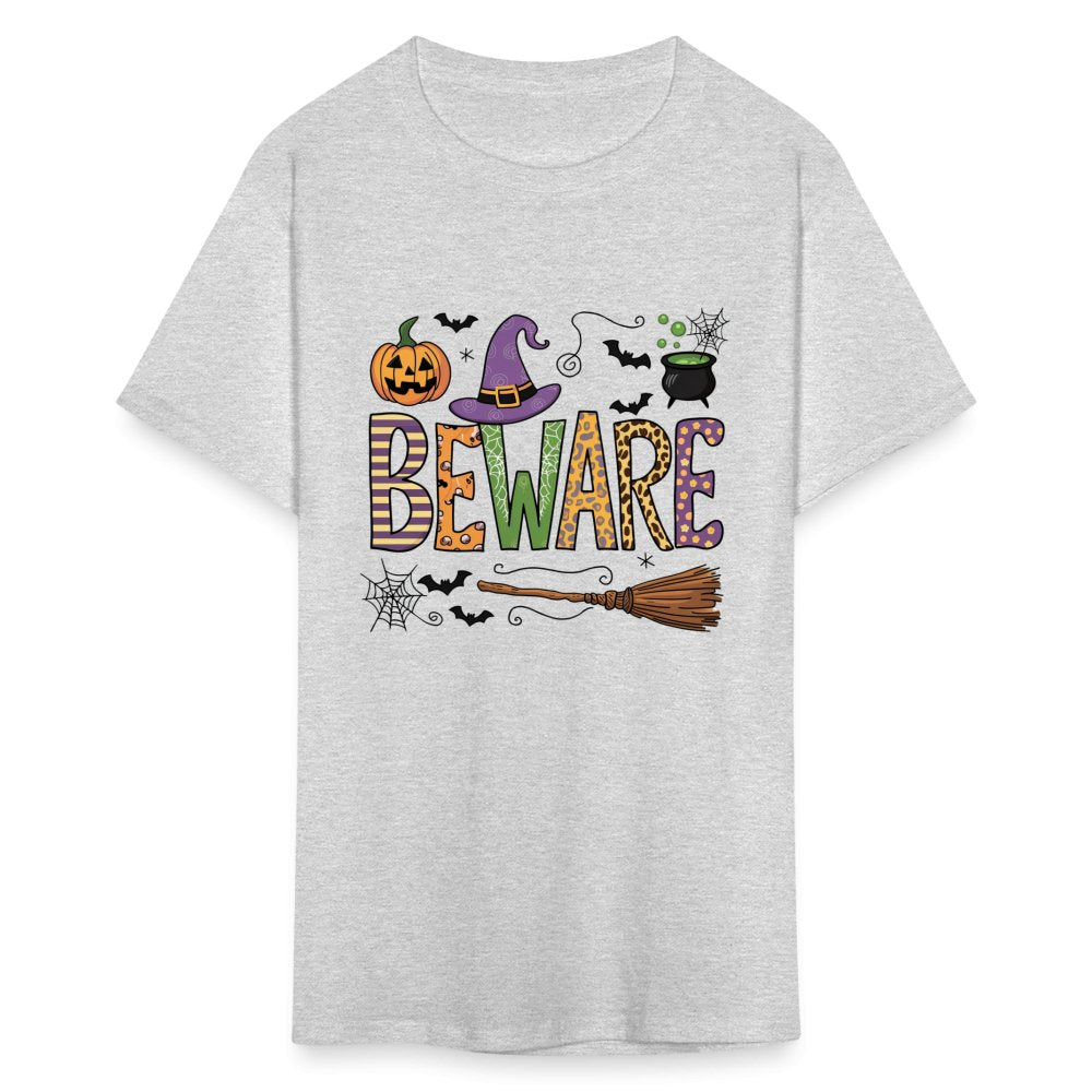 Beware (Halloween Witch) T-Shirt - heather gray