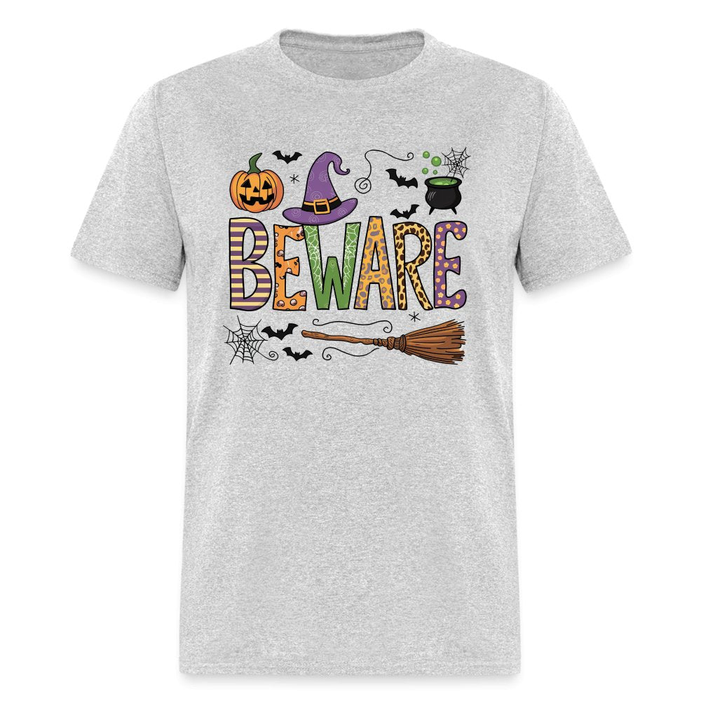 Beware (Halloween Witch) T-Shirt - heather gray