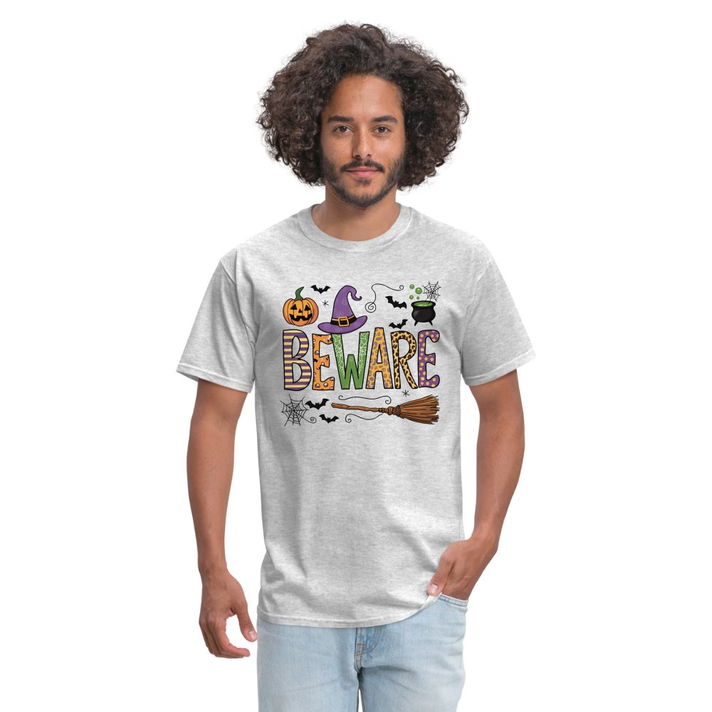 Beware (Halloween Witch) T-Shirt - heather gray